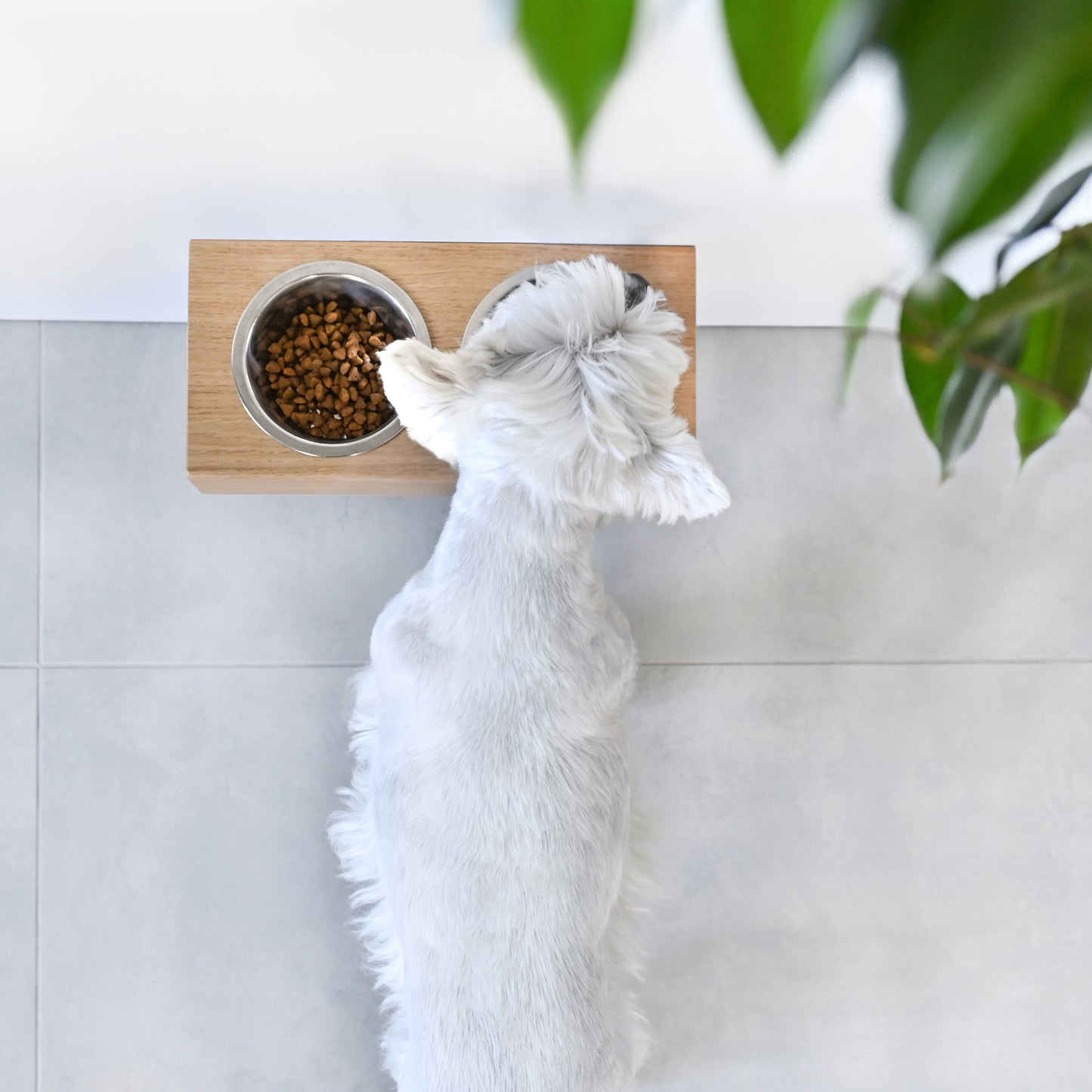 Wooden Elevated Dog Bowl Stand, 3 Sizes for Dogs and Cats