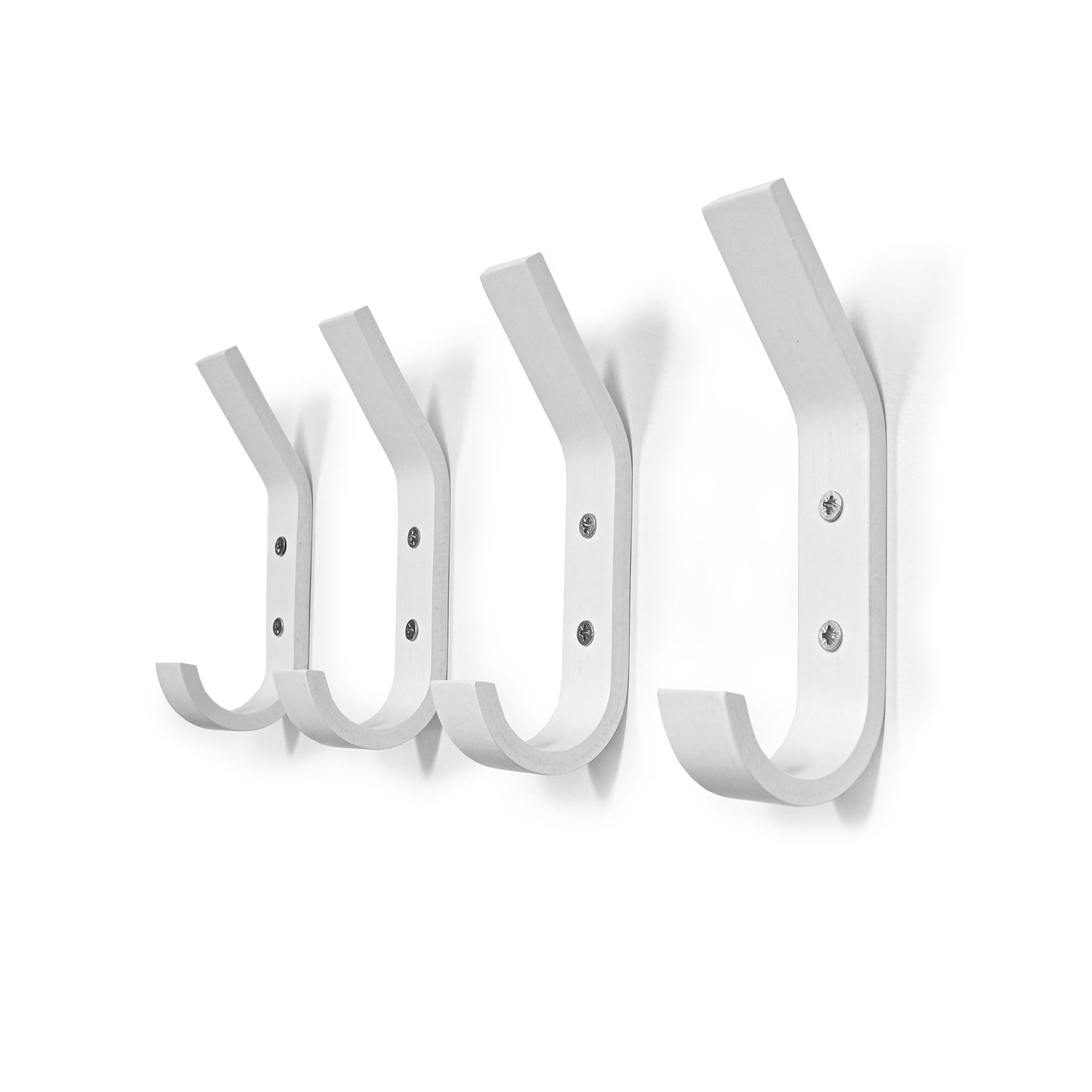 Set of 4 Wooden Wall Hooks, 5 Colors