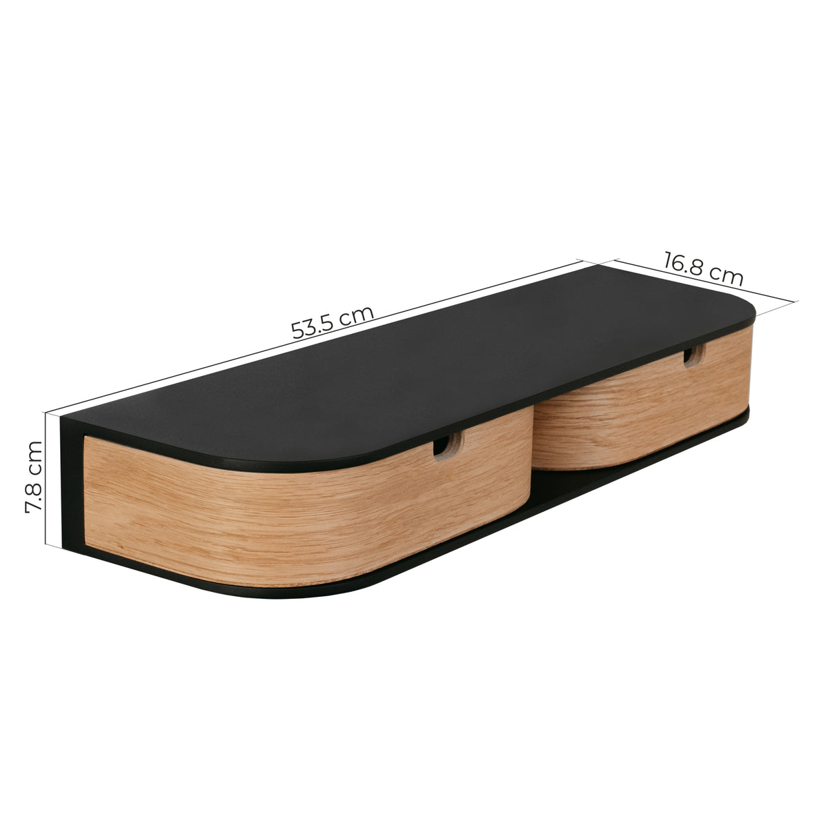 Floating Shelf with Two Drawers, Vanity Desk, 4 Colors