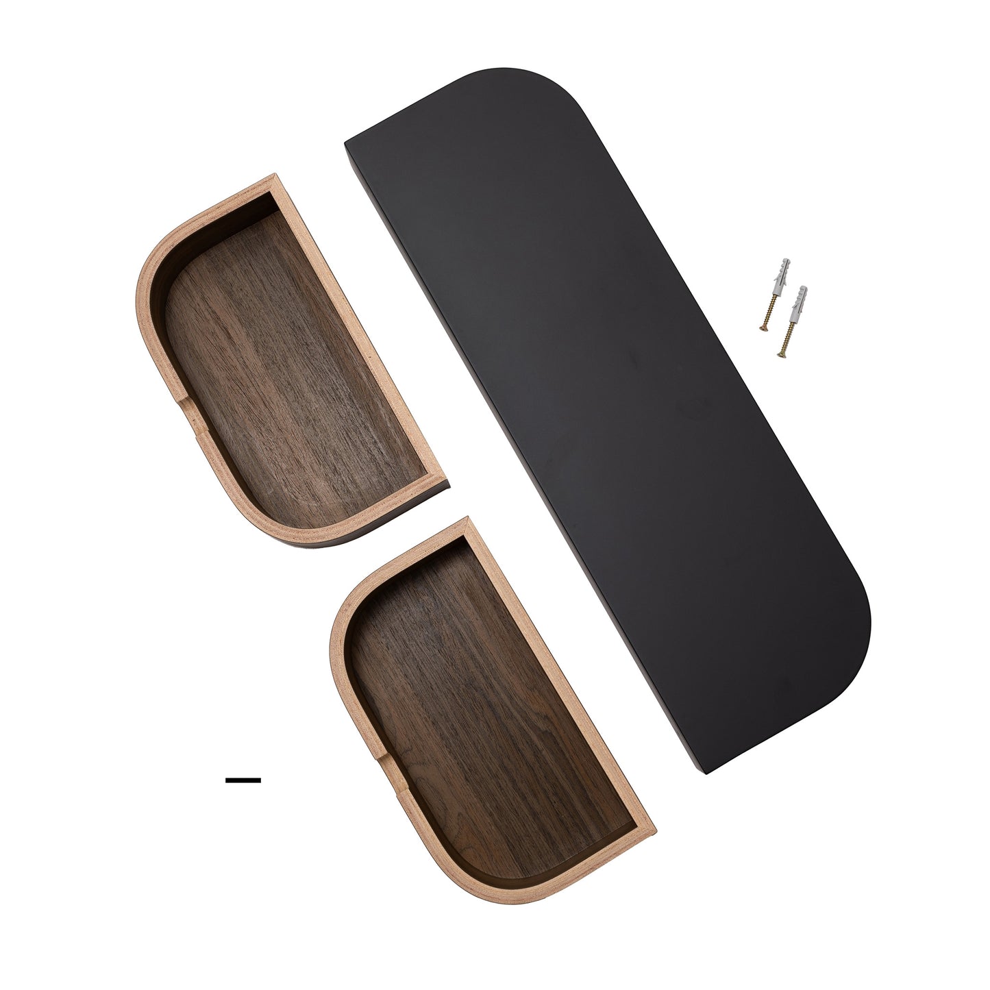 Floating Shelf with Two Drawers, Vanity Desk, 4 Colors