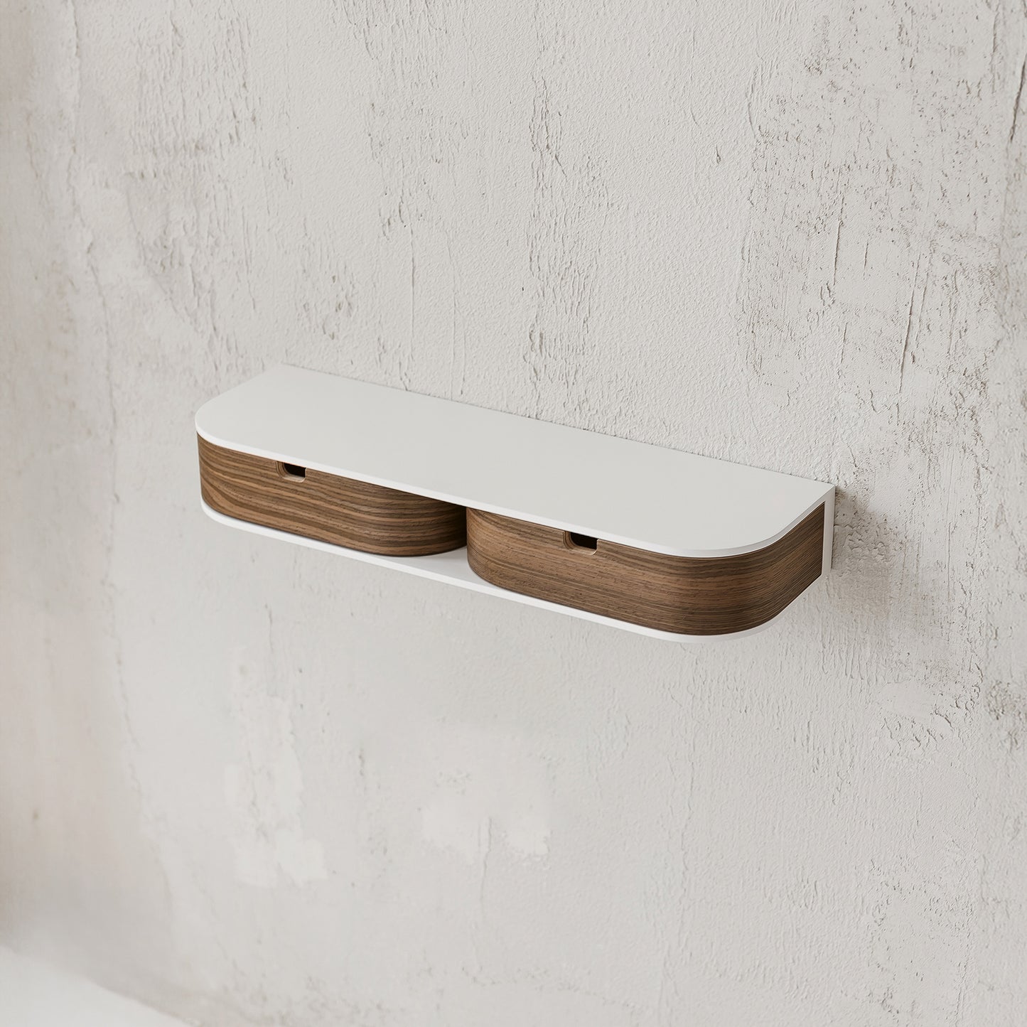 Floating Shelf with Two Drawers, Vanity Desk, 4 Colors