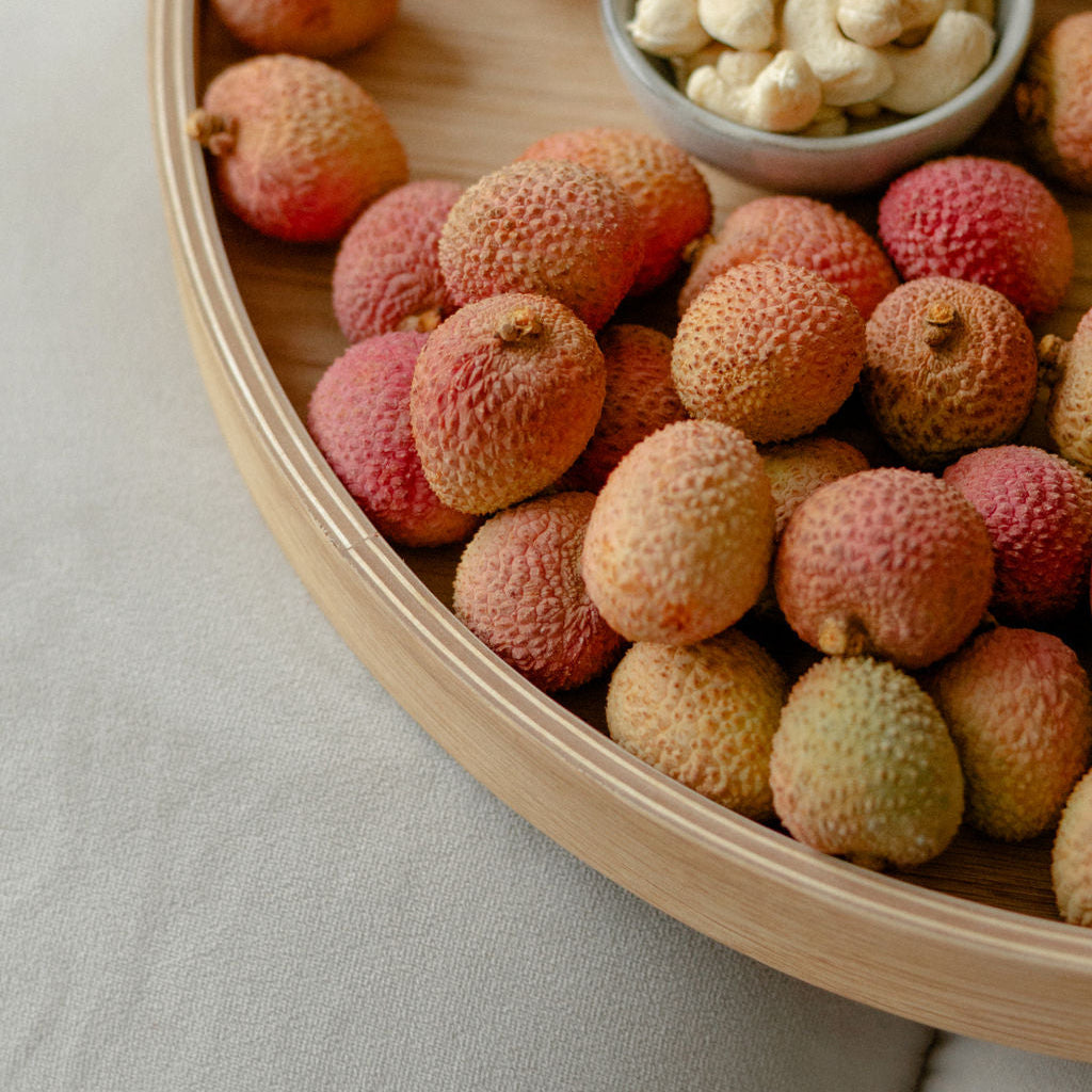 Large Round Oak Serving Board for Holiday Home Decor