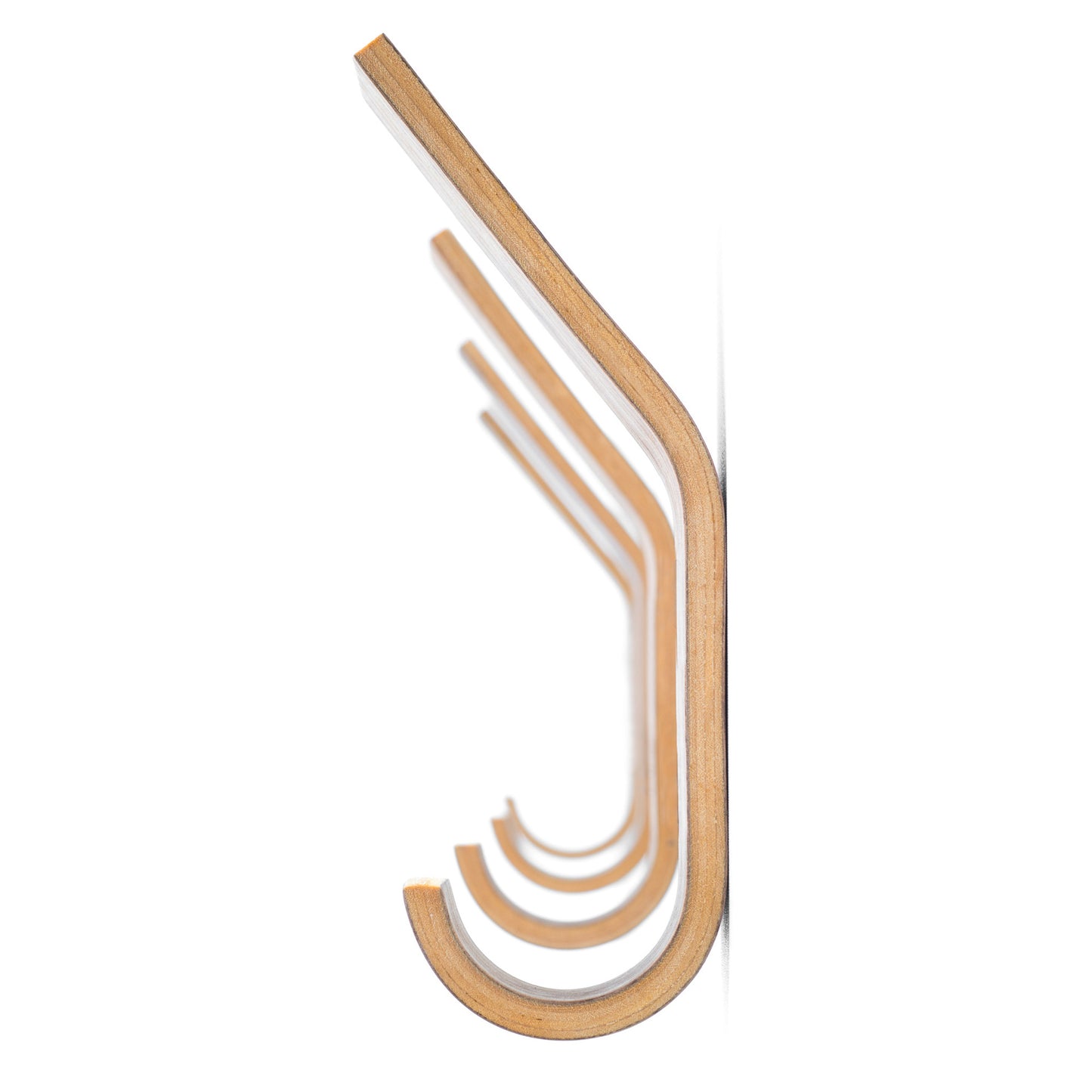 Set of 4 Wooden Wall Hooks, 5 Colors