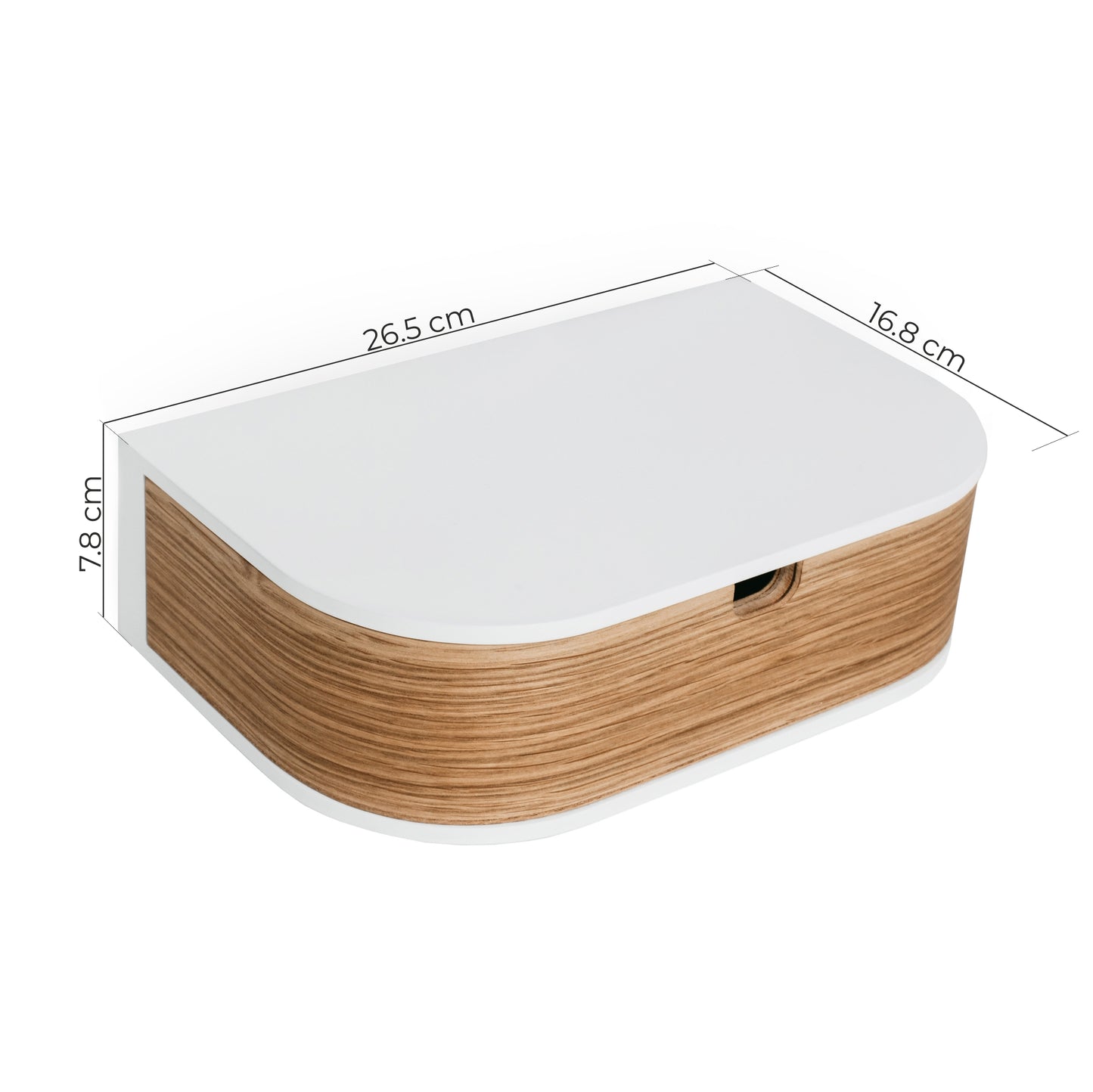 Floating Shelf with Two Drawers, Vanity Desk, 4 Colors