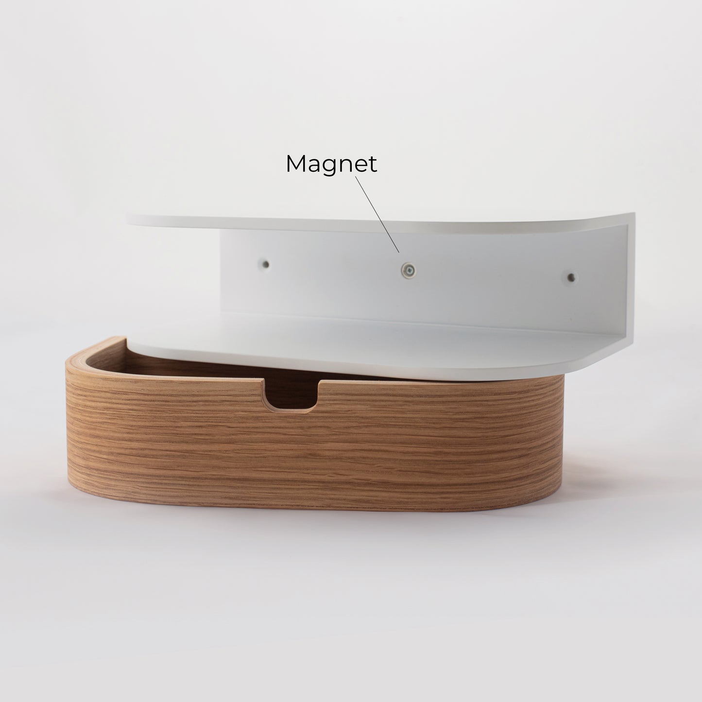 Minimalist Wooden Floating Shelf Drawer, Bedside Table, 4 Colors