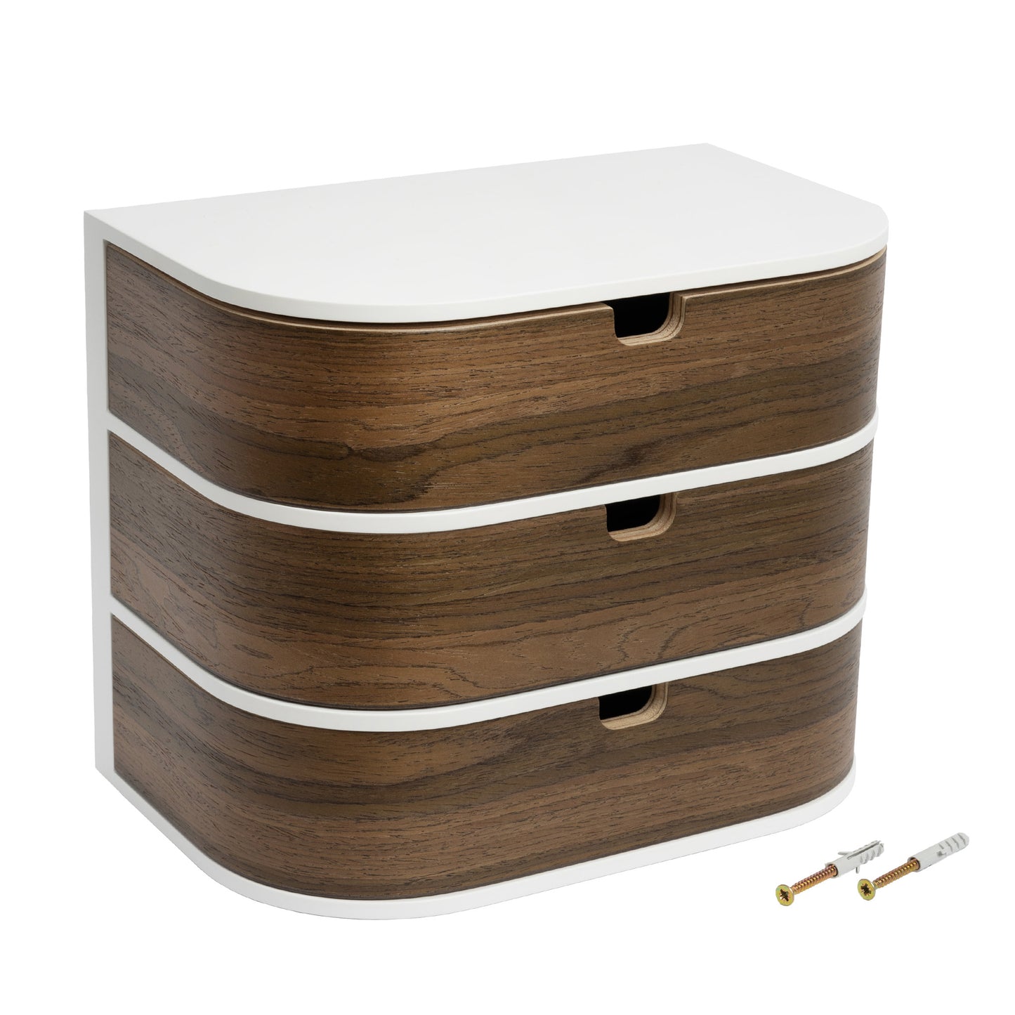 Mounted separate wood drawer box, Desk organization ideas
