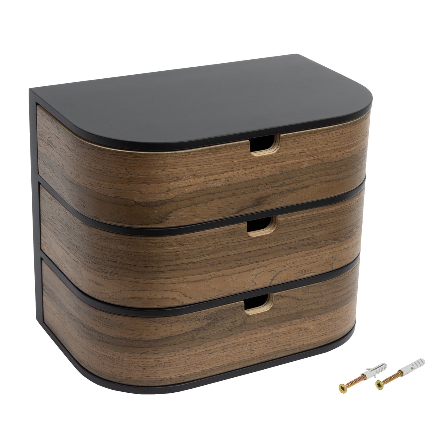 Mounted separate wood drawer box, Desk organization ideas