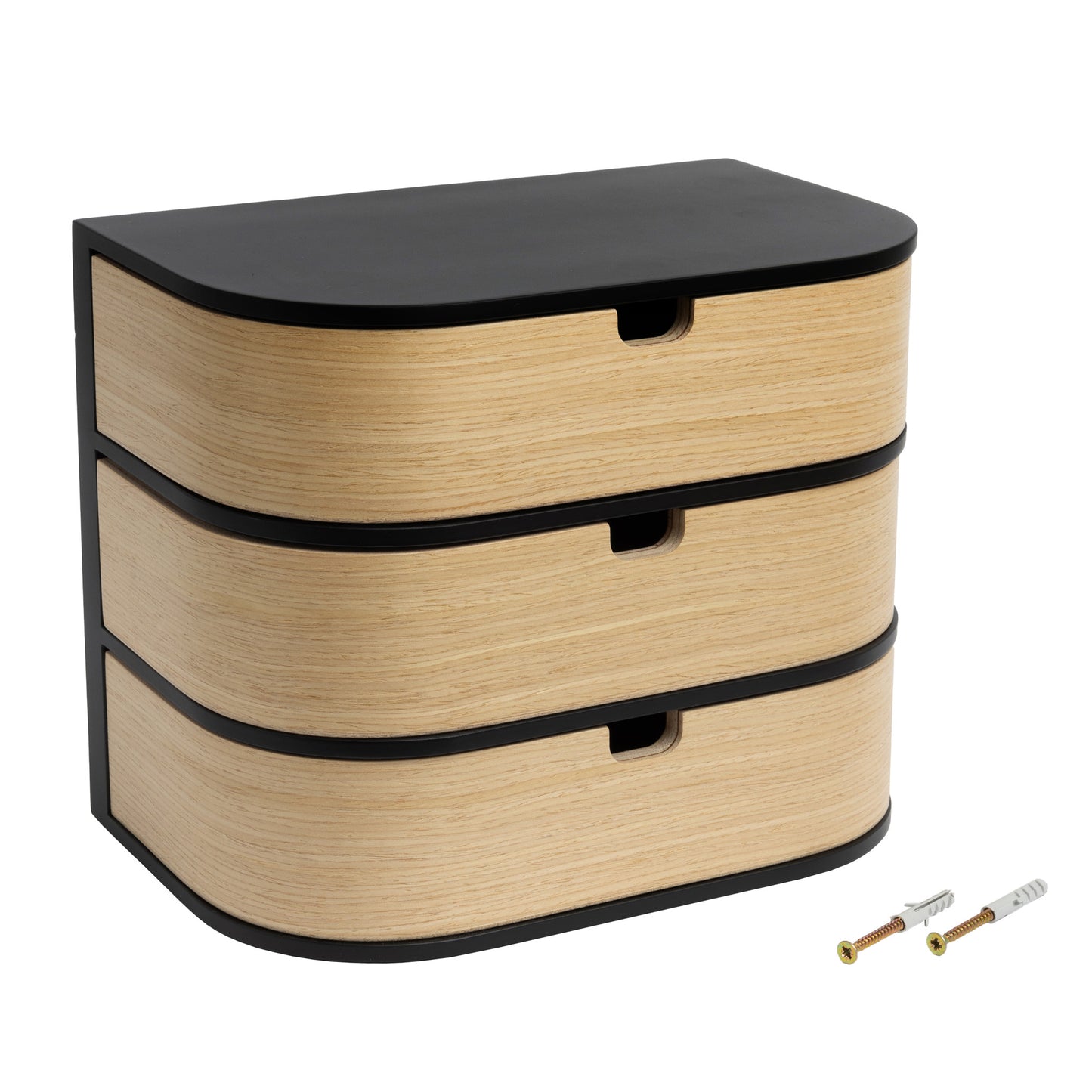 Mounted separate wood drawer box, Desk organization ideas