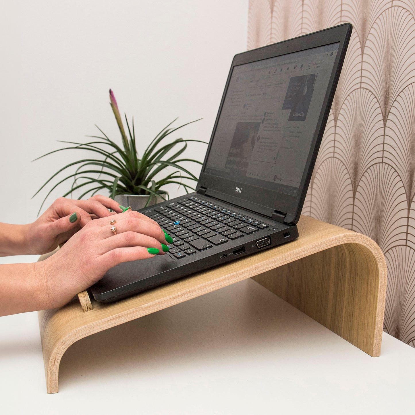 Wooden Laptop Stand with Ventilation