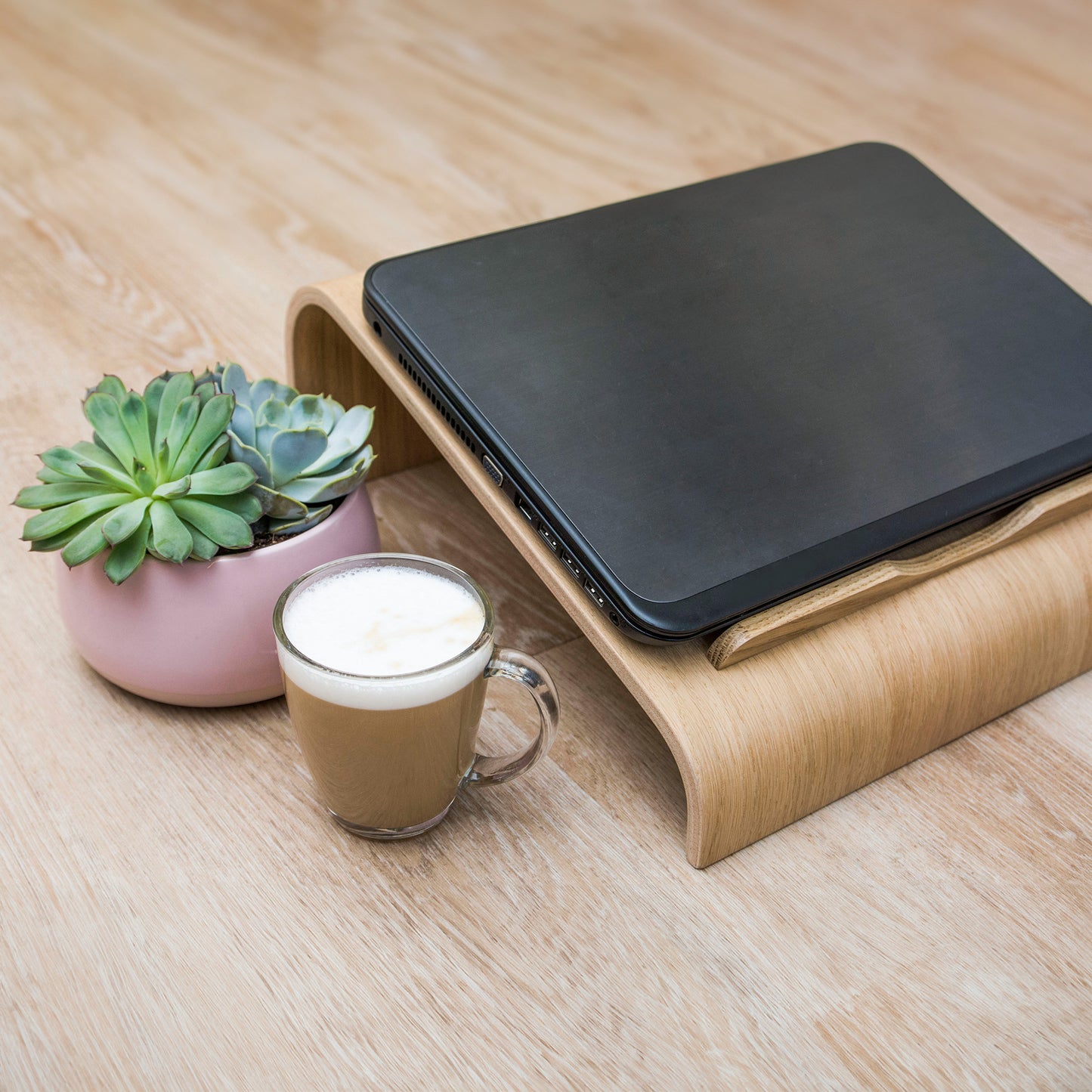 Wooden Laptop Stand with Ventilation