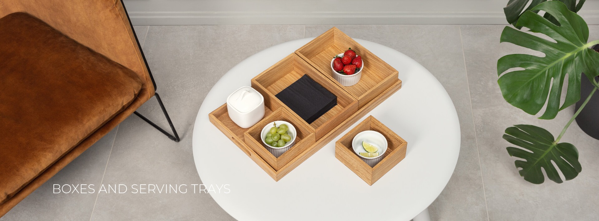 Boxes and serving trays