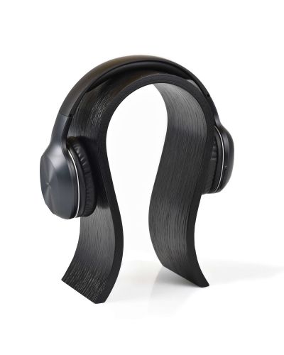 Wooden headphones stand, black