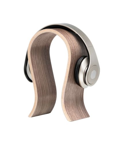 Wooden headphones stand, walnut