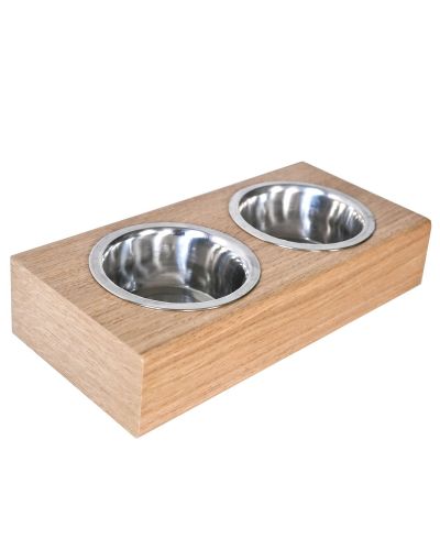 Floating wall pet station with bowls, size S