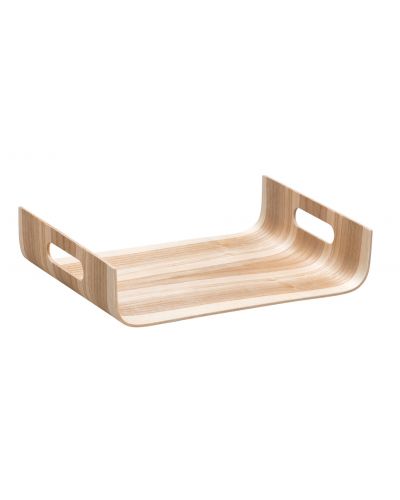Versatile wooden tray with handles, ash tree