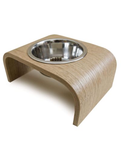 Wooden single bowl stand, oak